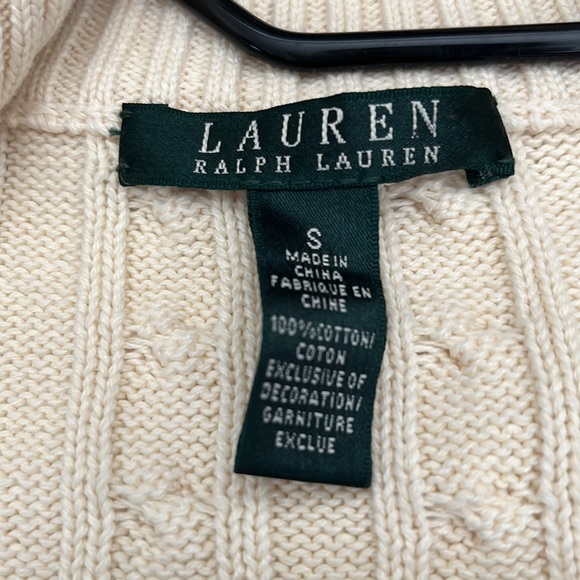 Lauren Ralph Lauren cream women’s zip cardigan size small - Picture 9 of 11